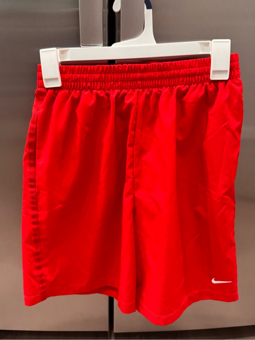 Nike Men’s Bright Red Athletic Shorts with Swoosh